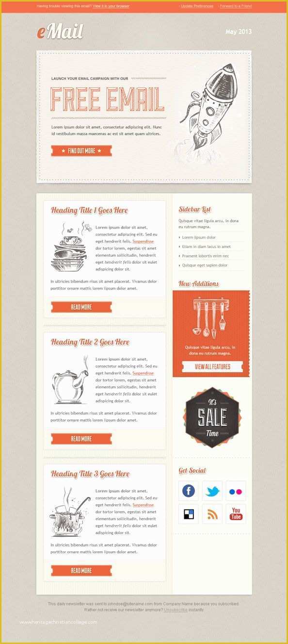 Free HTML Newsletter Templates Of Best 25 Newsletter Template Free Ideas On Pinterest