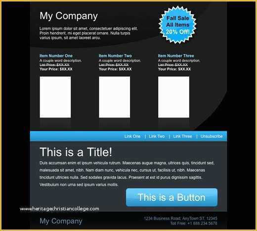 Free HTML Newsletter Templates Of Free HTML Newsletter Templates Noupe