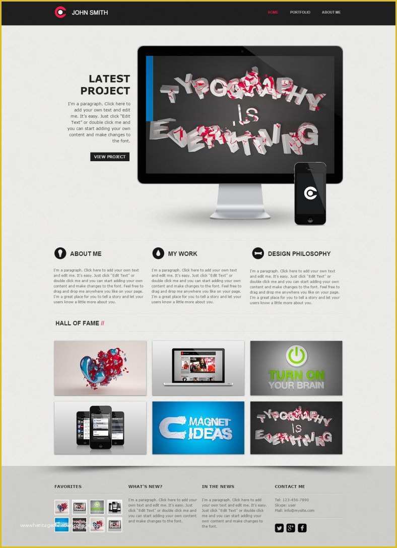 Free HTML Portfolio Templates Of 10 Best Web Developer Website Templates