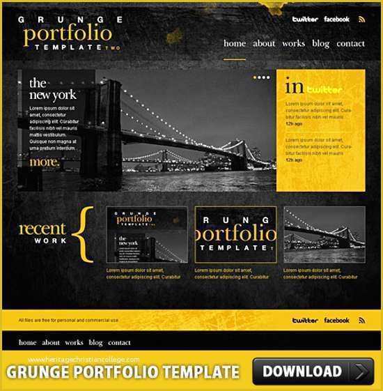 Free HTML Portfolio Templates Of 20 Professional Psd Web Templates for Free Download