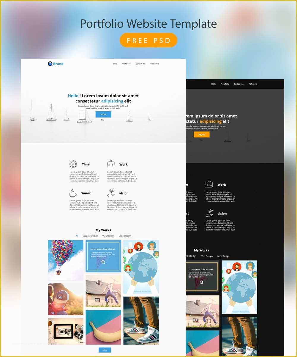 Free HTML Portfolio Templates Of Download Free Portfolio Website Template Free Psd Download