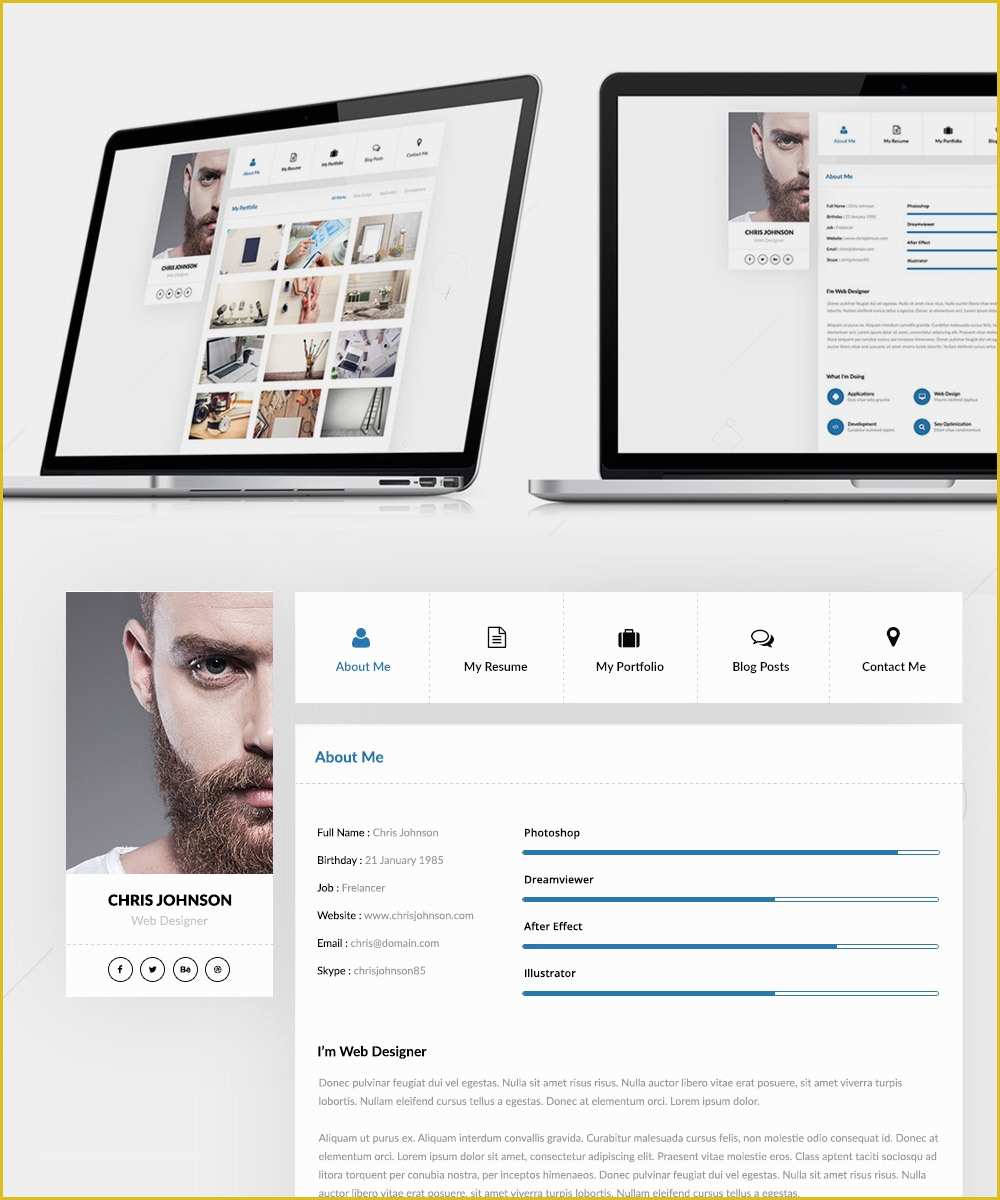 Free HTML Portfolio Templates Of Download Free Resume and Portfolio Website Templates Free