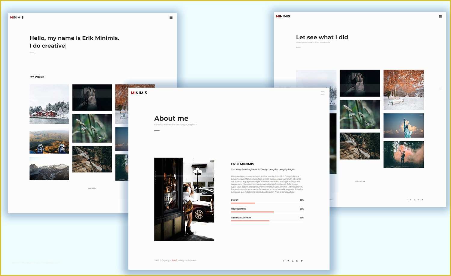 Free HTML Portfolio Templates Of Free Responsive Personal Portfolio Template with Multi