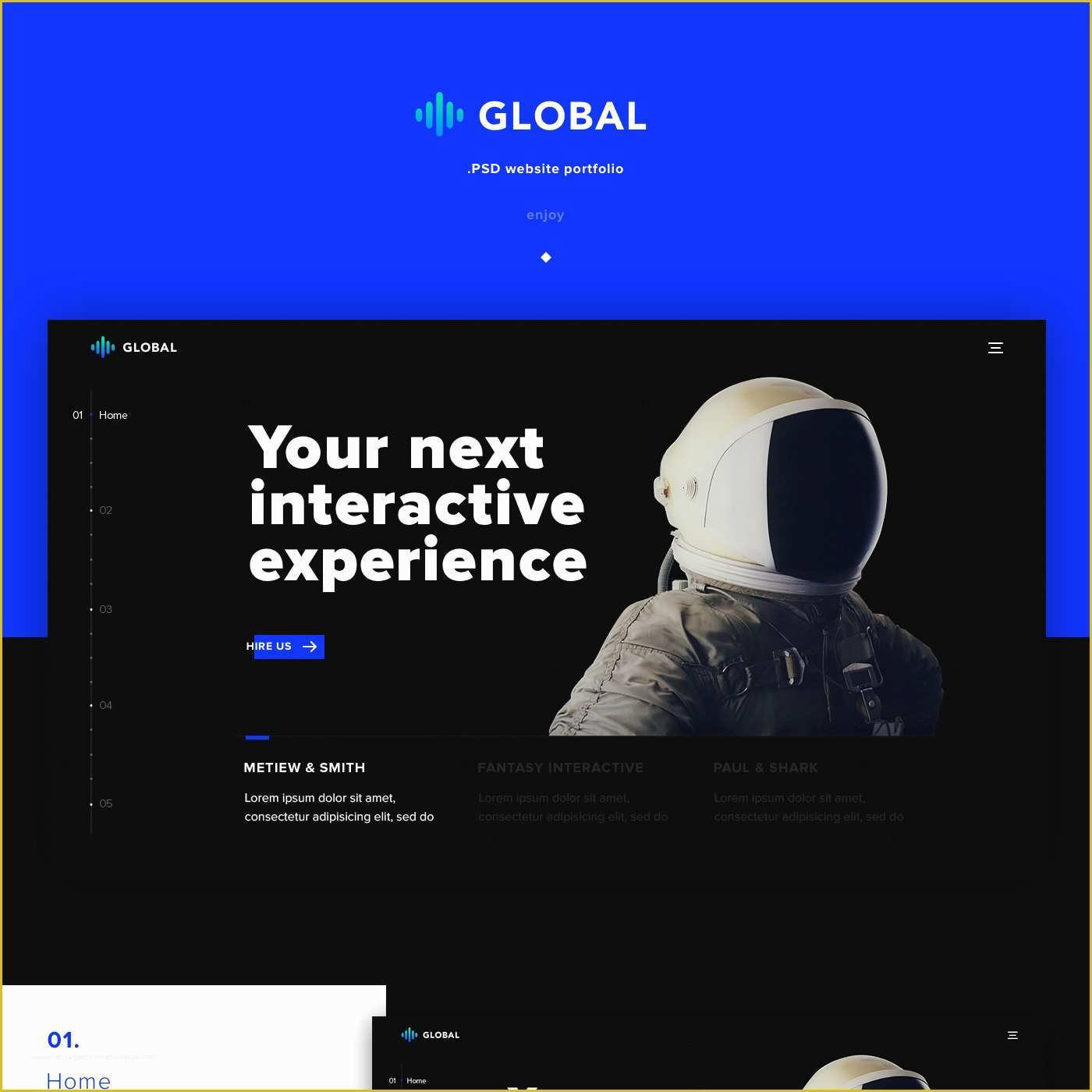 Free HTML Portfolio Templates Of Global Website Portfolio Free Shop Template