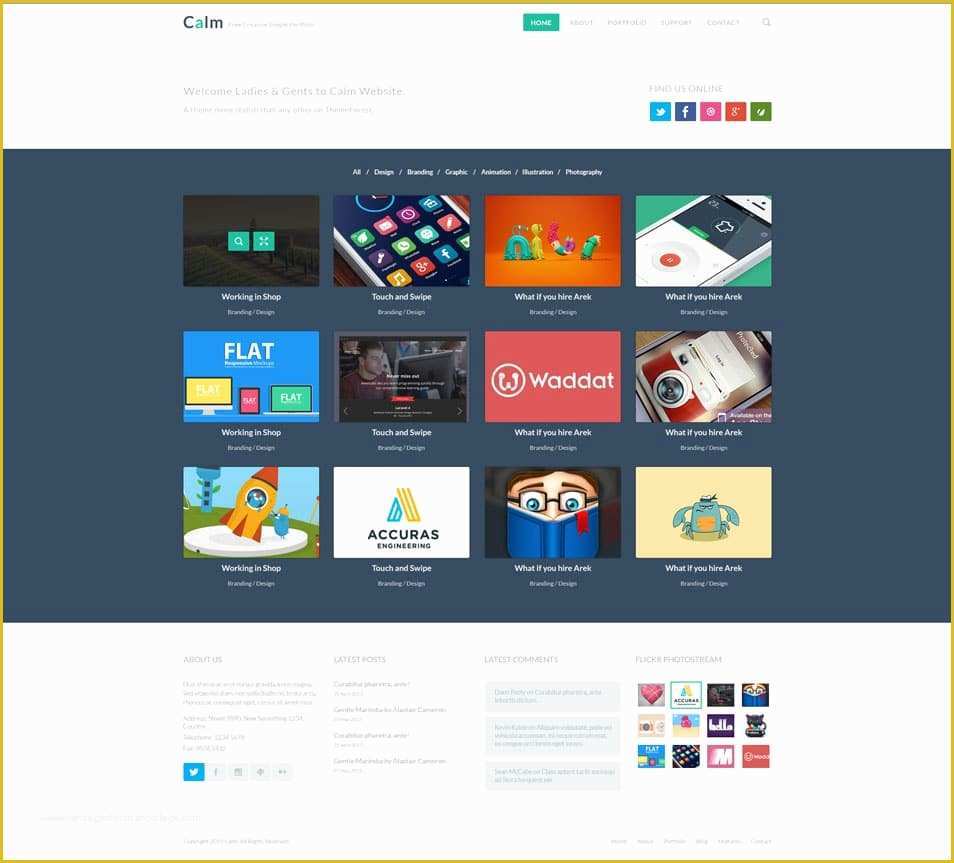 Free HTML Portfolio Templates Of Latest Free Web Page Templates Psd Css Author