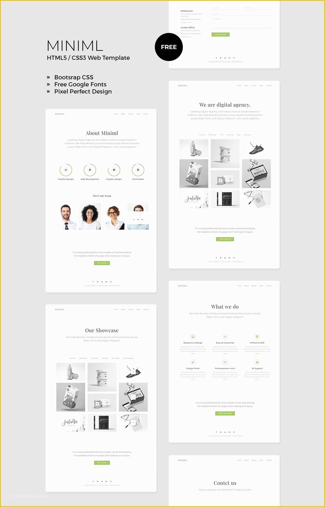 Free HTML Portfolio Templates Of Minimal Portfolio Free Template