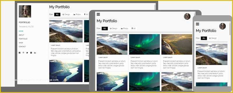 Free HTML Portfolio Templates Of W3 Css Templates