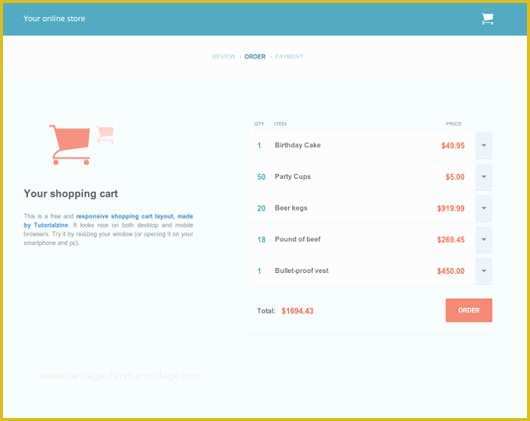 Free HTML Shopping Cart Template Of 12 Ultimate Free HTML5 and Css3 Checkout forms