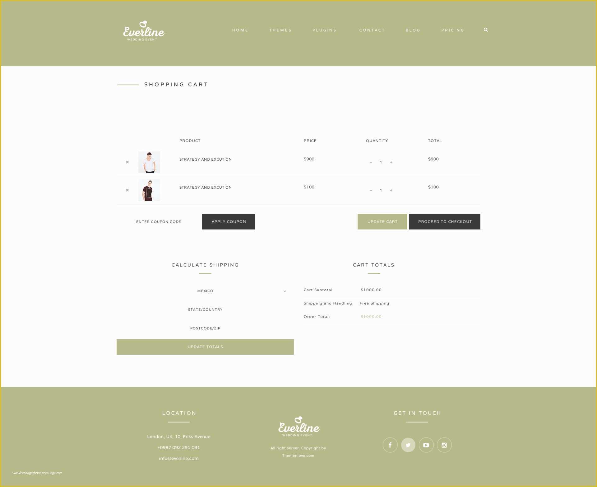 Free HTML Shopping Cart Template Of Everline Wedding events HTML Template by Plazart