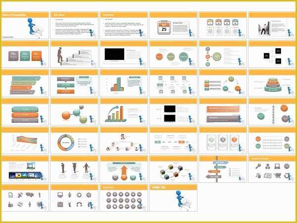 Free HTML Shopping Cart Template Of Man with Shopping Cart Powerpoint Templates Man with