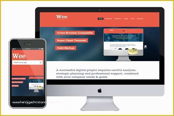 Free HTML Templates Responsive Of Wee Responsive HTML5 Template HTML5xcss3