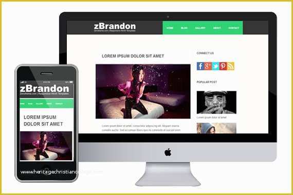 Free HTML Templates Responsive Of Zbrandon Responsive HTML5 theme HTML5xcss3