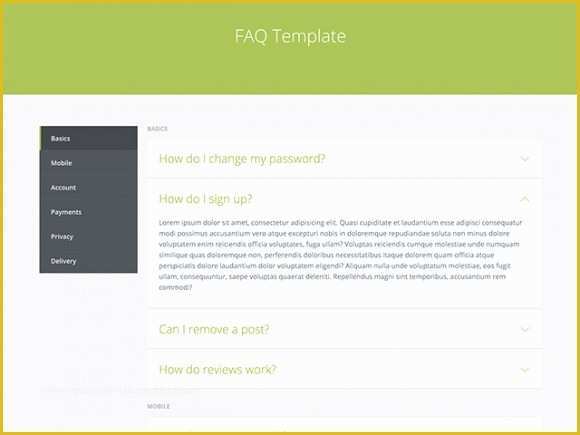 Free HTML Web Templates Of Faq Template HTML Freebiesbug