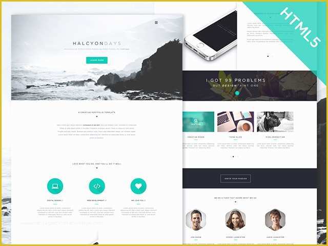 Free HTML Website Templates Of Halcyon Days Free HTML5 Website Template Freebiesbug