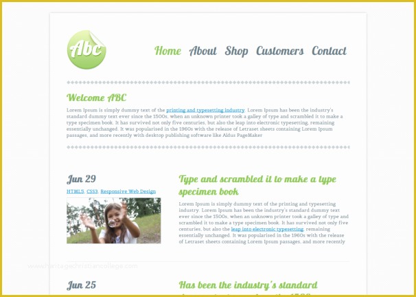 Free HTML5 Responsive Templates Of Abc Responsive HTML5 Template HTML5xcss3