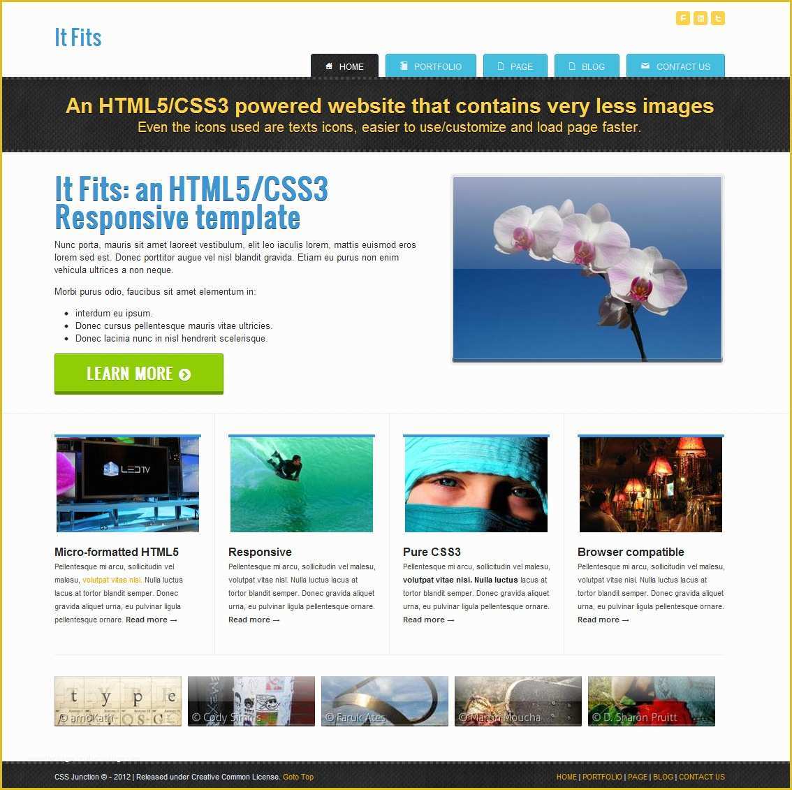 Free HTML5 Responsive Templates Of Free HTML5 Templates
