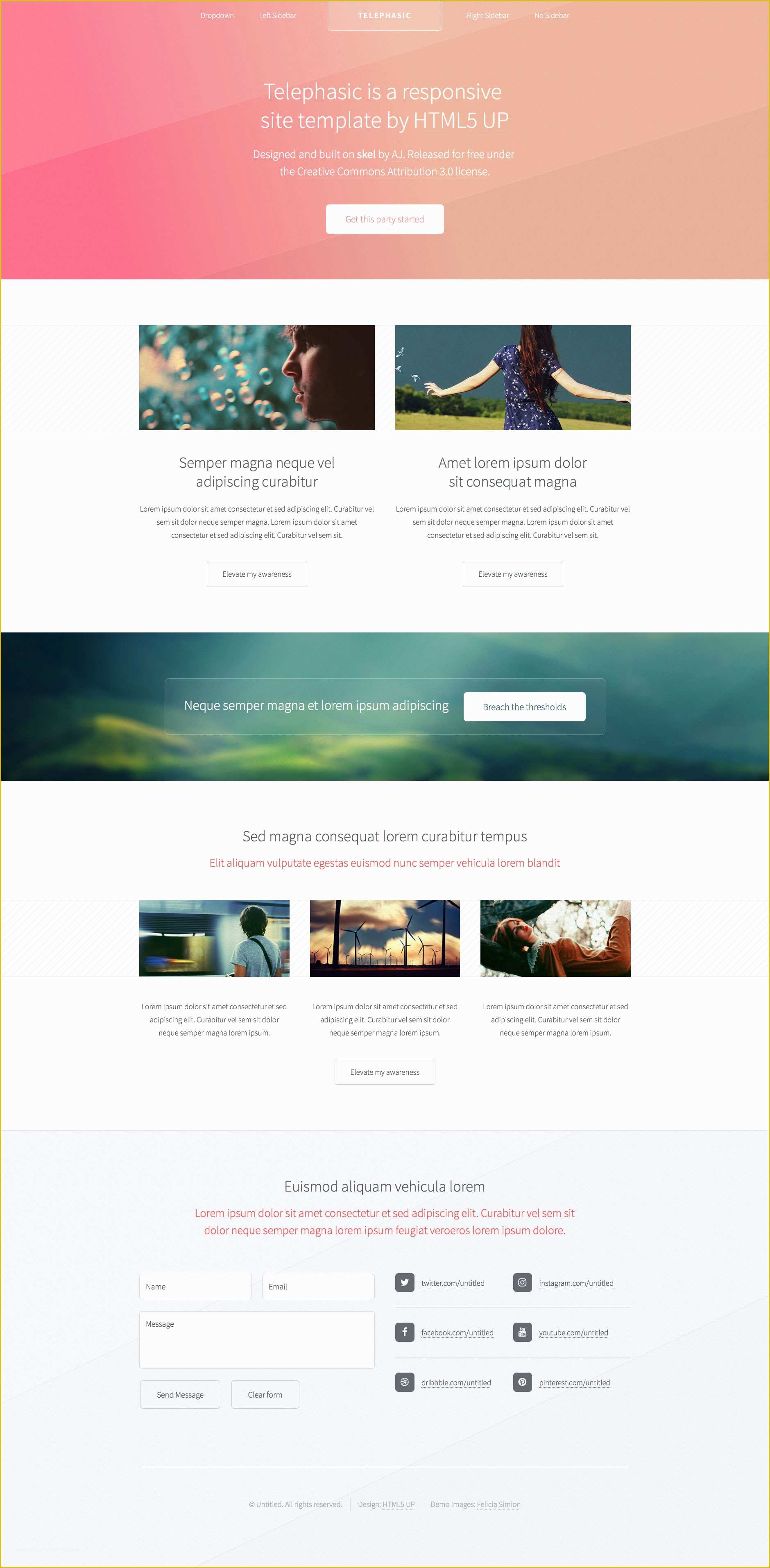 Free HTML5 Responsive Templates Of Telephasic Free Responsive HTML5 Template HTMLtemplates Co