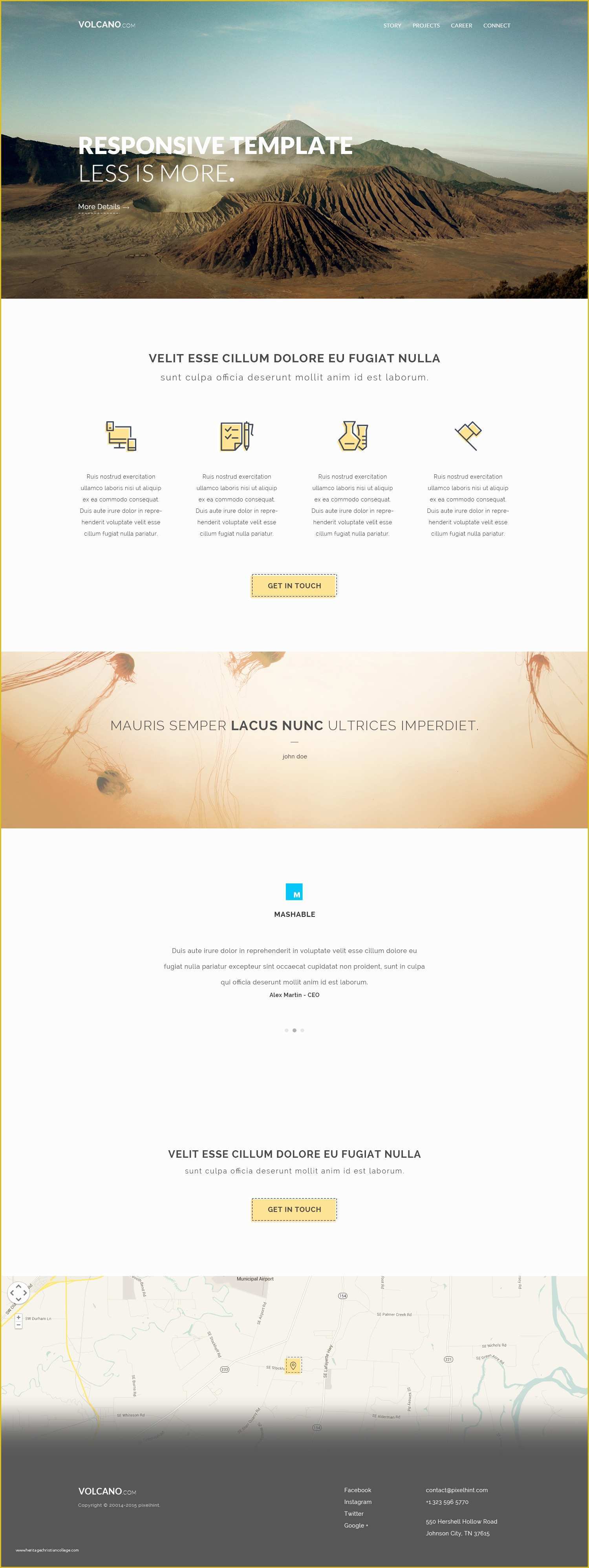 Free HTML5 Responsive Templates Of Volcano HTML5 Responsive Zurb Foundation Template