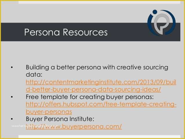 Free Hubspot Templates Of Hubspot Buyer Persona Template