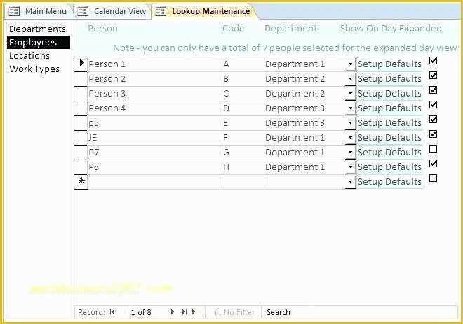 Free Human Resources Access Database Template Of Employee Database Template