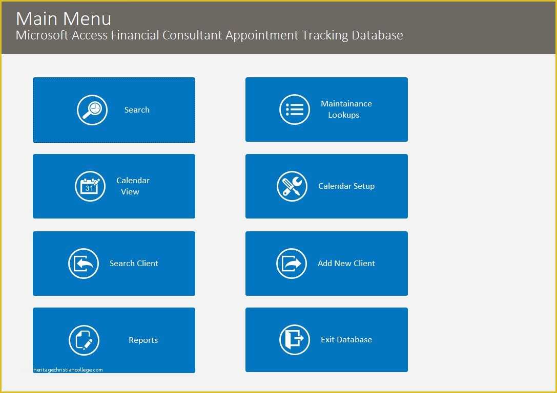 Free Human Resources Access Database Template Of Financial Consultant Appointment Tracking Database Template