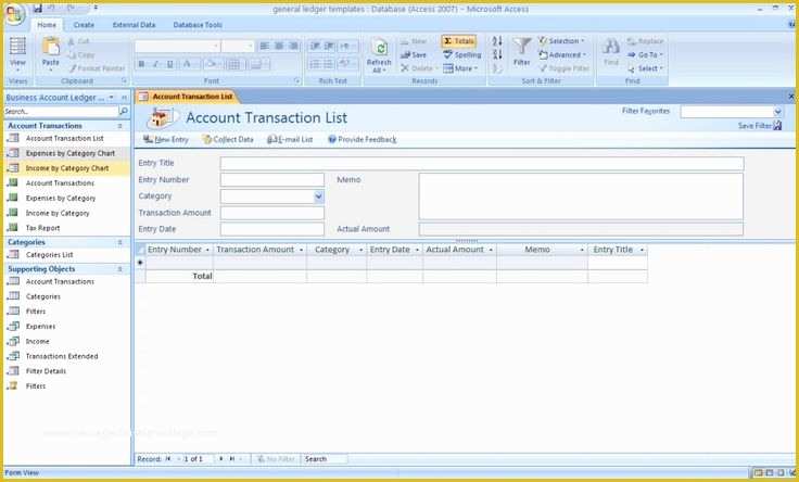 Free Human Resources Access Database Template Of General Ledger Accounting Access Database Template