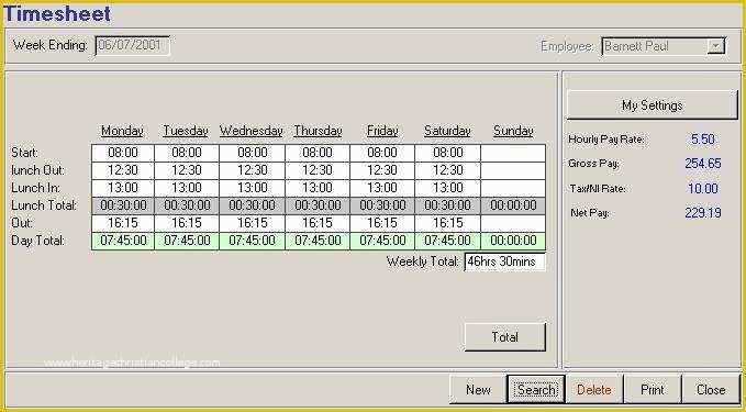 Free Human Resources Access Database Template Of Human Resources Timesheet Monitoring Ms Access Based