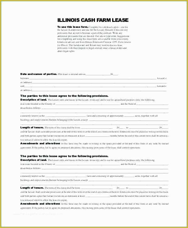 Free Hunting Lease Agreement Template Of Farm Land Lease Agreement Template