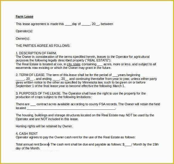 Free Hunting Lease Agreement Template Of Sample Hunting Rental and