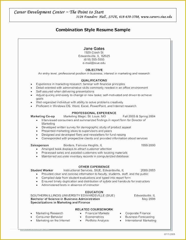 Free Hybrid Resume Template Word Of Hybrid Resume format