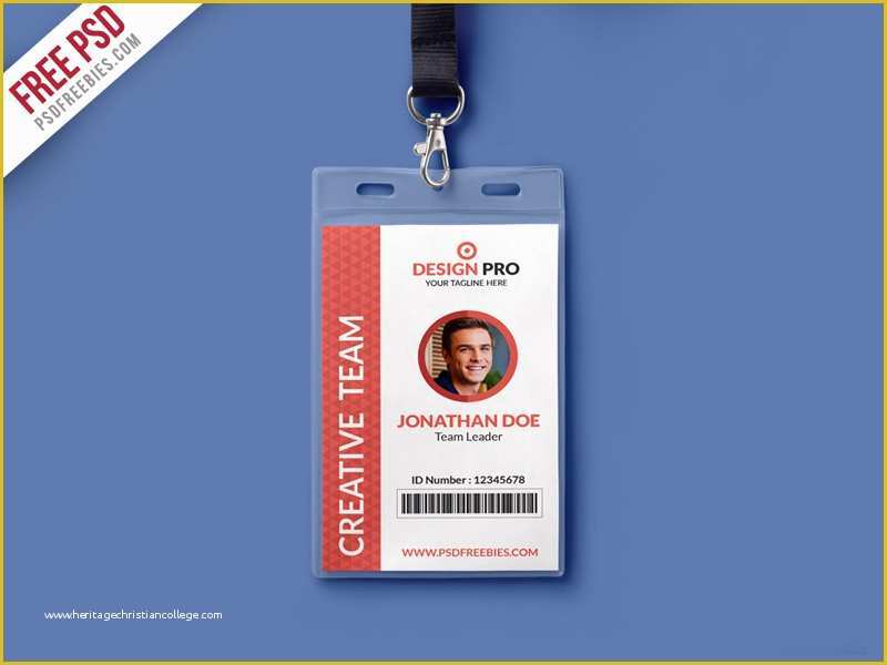 Free Id Badge Template Of Free Psd Fice Identity Card Template Psd by Psd