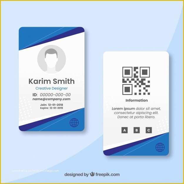 Free Id Badge Template Of Membership Card Vectors S and Psd Files