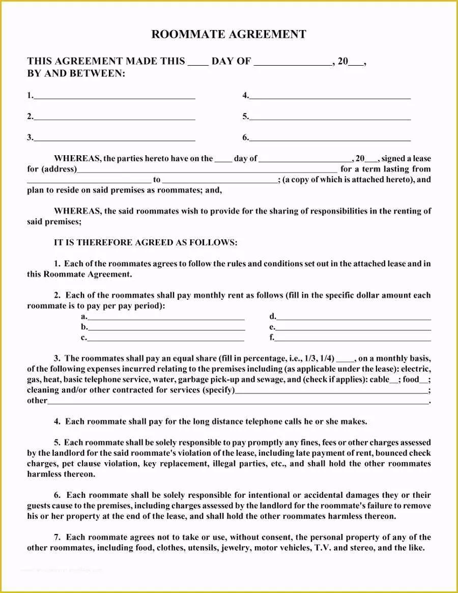 Free Illinois Will Template Of 40 Free Roommate Agreement Templates & forms Word Pdf