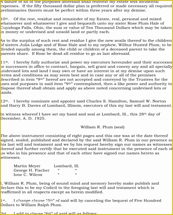 Free Illinois Will Template Of Download Illinois Last Will and Testament Sample for Free
