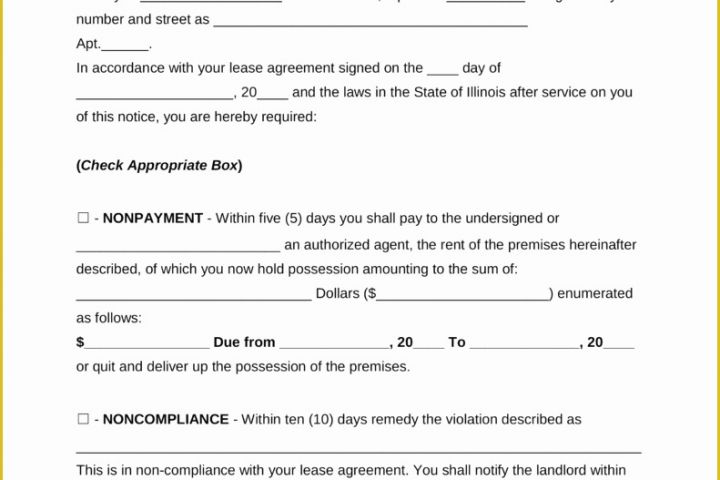 Free Illinois Will Template Of Free Illinois Eviction Notice forms