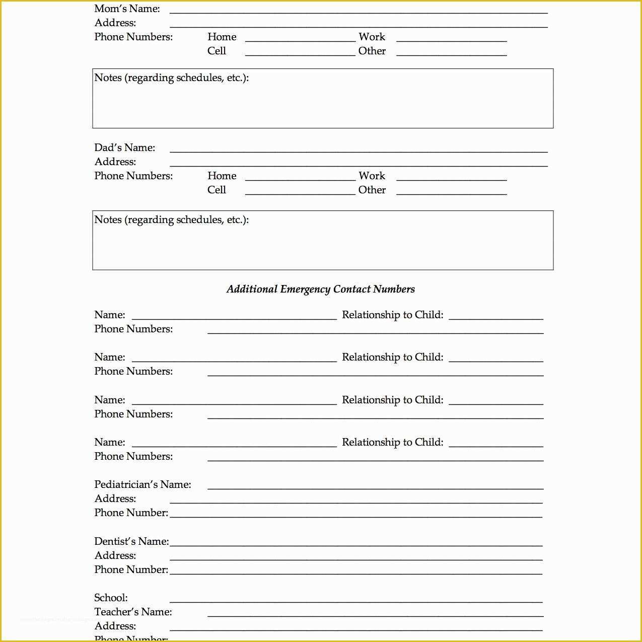 Free Illinois Will Template Of Free Printable forms for Single Parents