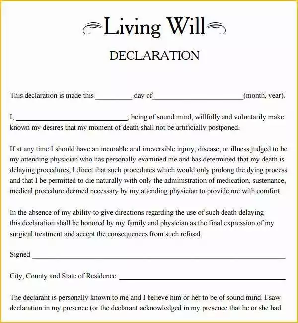 Free Illinois Will Template Of Living Will Template 8 Download Free Documents In Pdf