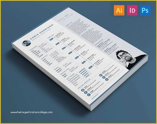 Free Illustrator Resume Templates Of 50 Beautiful Free Resume Cv Templates In Ai Indesign