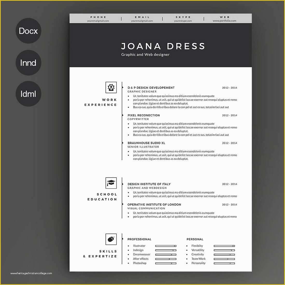 Free Illustrator Resume Templates Of 50 Best Cv & Resume Templates Of 2019