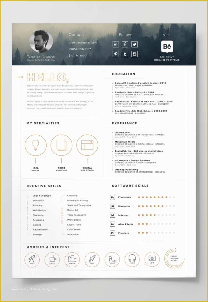 Free Illustrator Resume Templates Of 7 Free Editable Minimalist Resume Cv In Adobe Illustrator