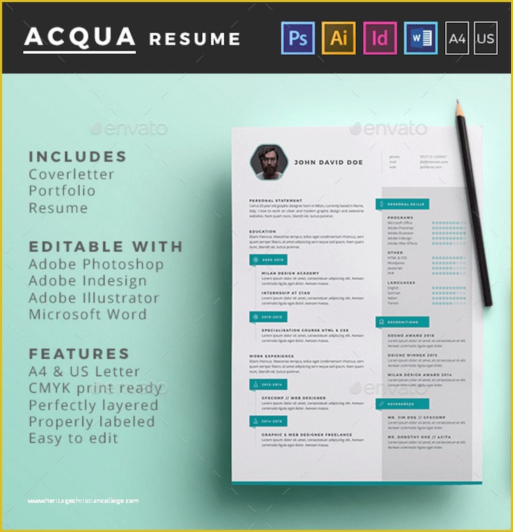 Free Illustrator Resume Templates Of Best Free Resume Templates In Psd and Ai In 2018 Colorlib