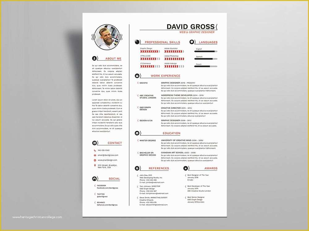 Free Illustrator Resume Templates Of Free Hipster Style Resume Cv Template with Cover Letter In