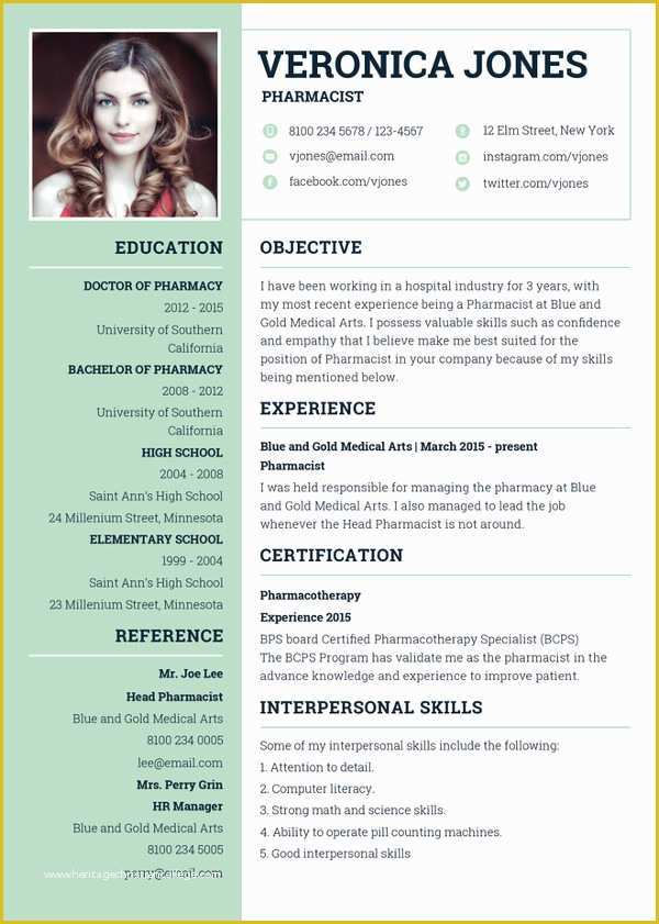 Free Illustrator Resume Templates Of Pharmacist Resume Template 6 Free Word Pdf Document