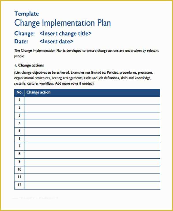 Free Implementation Plan Template Of 8 Implementation Plan Samples & Templates