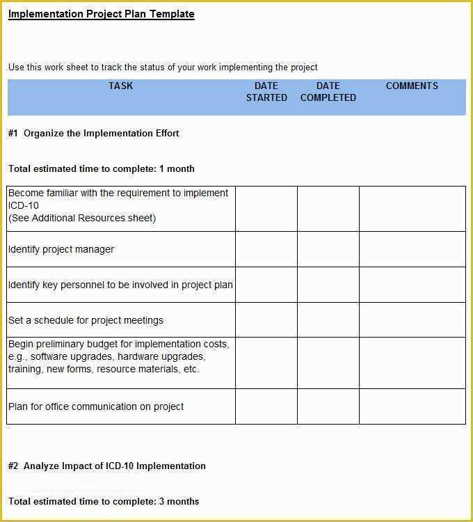 Free Implementation Plan Template Of Project Implementation Plan Template 6 Free Word Excel