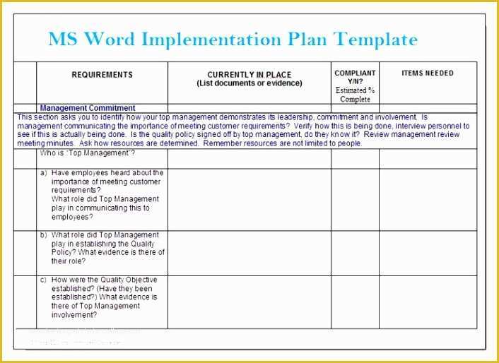 Free Implementation Plan Template Of Simple Implementation Plan Template to Pin On