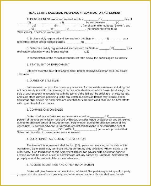 Free Independent Sales Contractor Agreement Template Of 10 Independent Sales Contractor Agreement Template Tupea