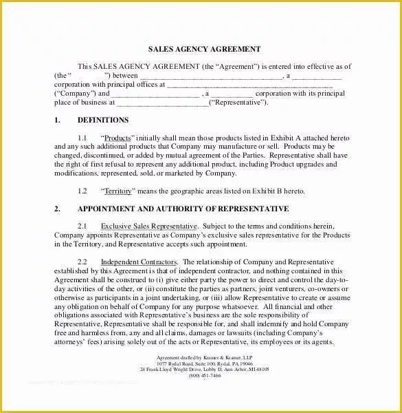 Free Independent Sales Contractor Agreement Template Of 23 Mission Agreement Templates Word Pdf Pages