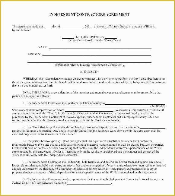 Free Independent Sales Contractor Agreement Template Of Consultant Contract Templates Free Word Documents Download