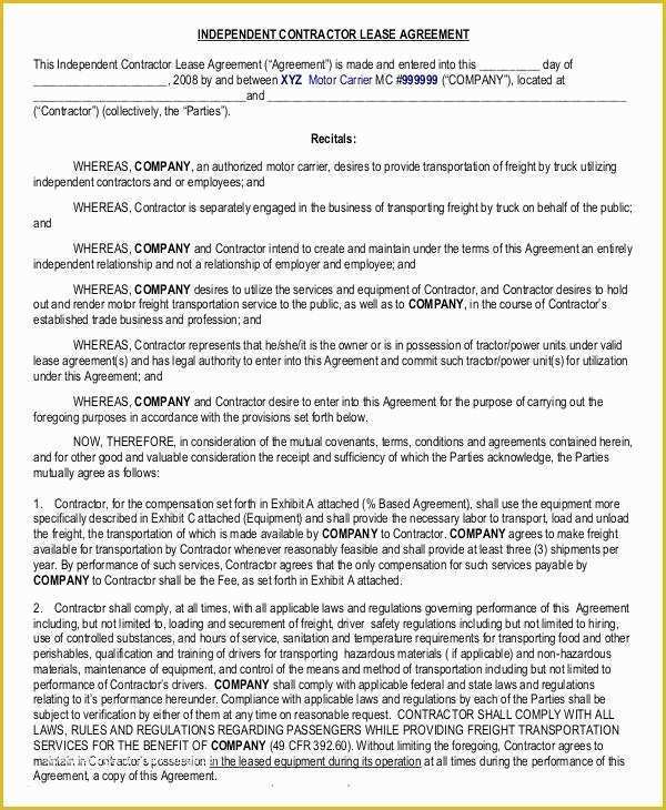 Free Independent Sales Contractor Agreement Template Of Independent Contractor Agreement 15 Free Sample
